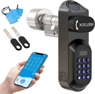 HomeLock Slim Elektronisch Cilinderslot - Zwart - 50–100 mm