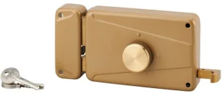 Horizontaal deurslot met trekknop - 140 x 90 mm - zwart