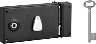 Horizontaal slot links draaiend 140x82 mm zwart