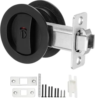 Inbouw pocket deurslot - zwart