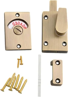 Indicator slot - Deurslot privacy - Badkamer Beveiliging - LED status indicator - 11 x 8 x 4 cm - Brons