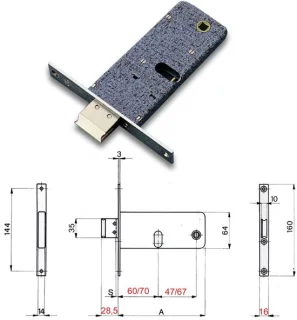 Insteekslot E70 ovale cilinder F16
