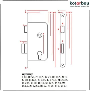 Instekslot binnendeur toilettype 90x50 mm