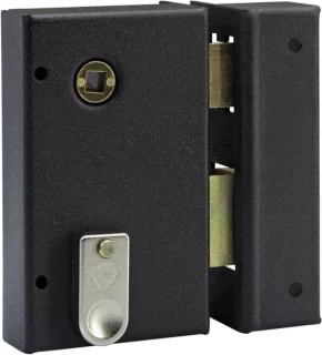Instelbaar deurslot 44x70 mm links grijs