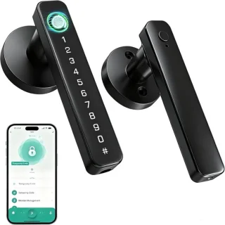 Intelligent deurslot 5-in-1 met vingerafdruk, app, ic-kaart, code en sleutel