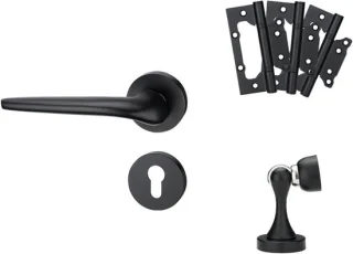 Kamerdeurslot aluminium zwart
