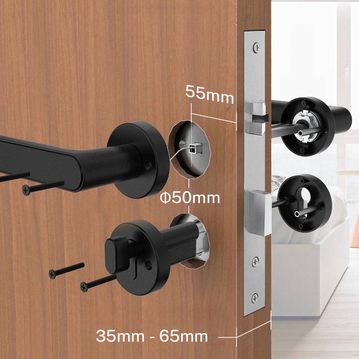 Keepad Slim Slot Vingerprint Bluetooth App Code RFID Sleutel