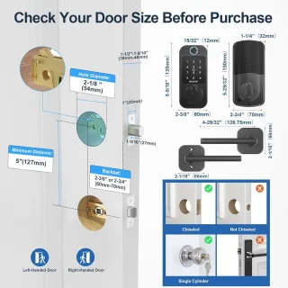 Keyless Deurslot met Handvatset