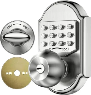 Keyless Entry Deurslot - Mechanisch Toetsenbord, RVS Zilver