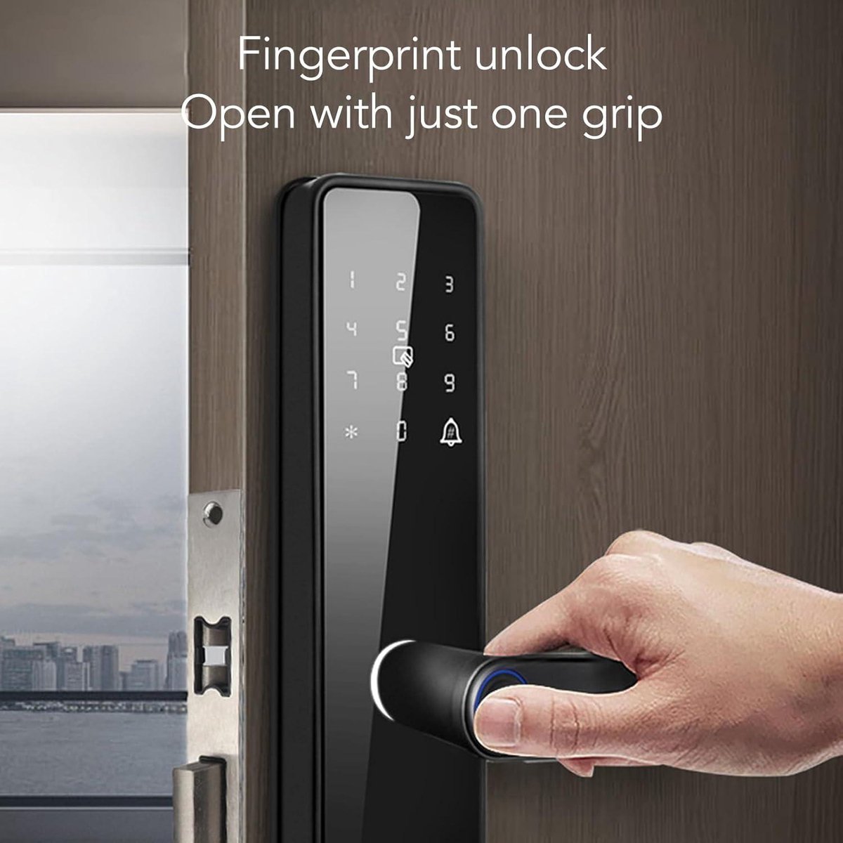 Keyless Entry Fingerprint Deurslot Met Toetsenbord En IC-Kaart