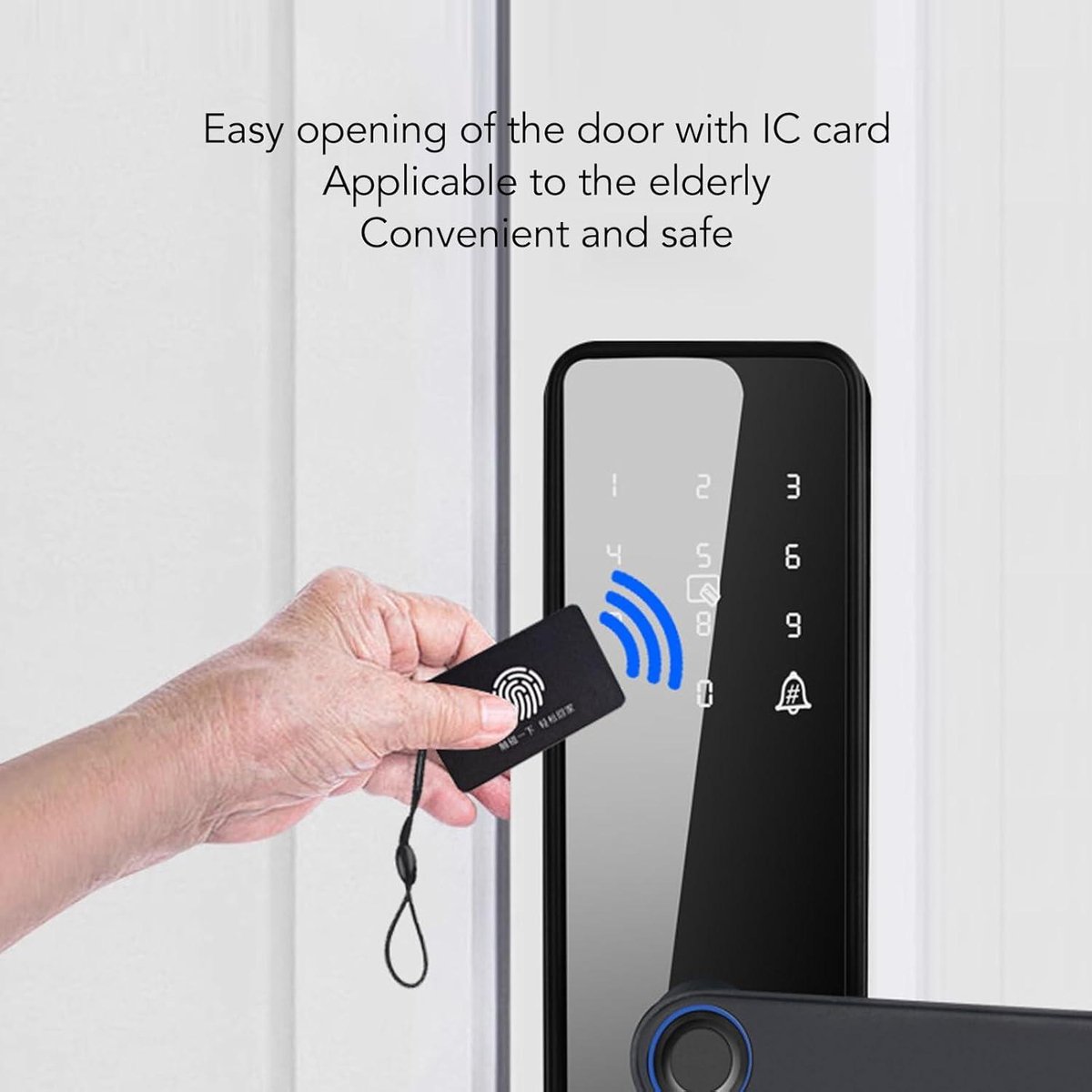 Keyless Entry Fingerprint Deurslot Met Toetsenbord En IC-Kaart