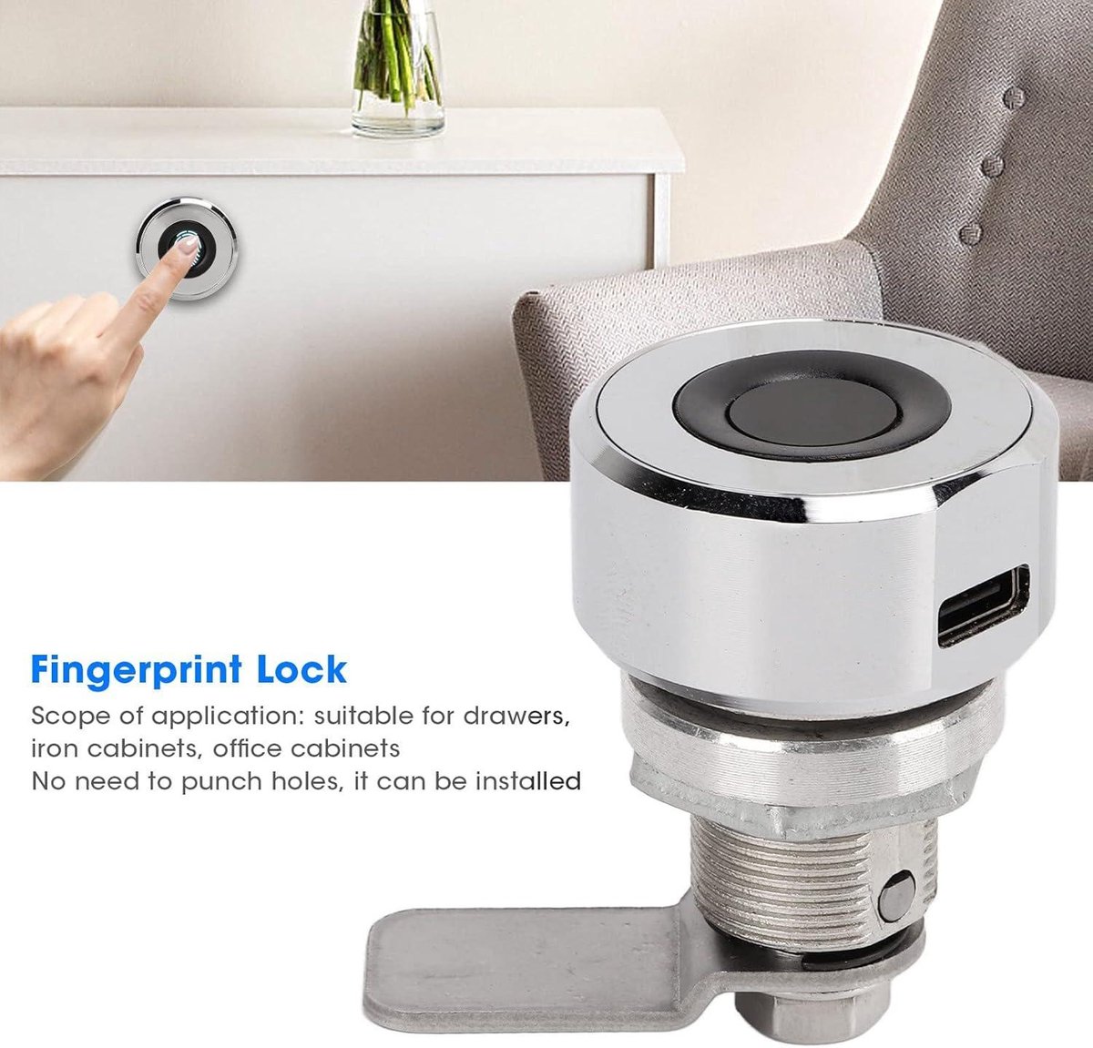 Keyless Locks Vingerafdruk Elektronisch Ladeslot USB Opladen