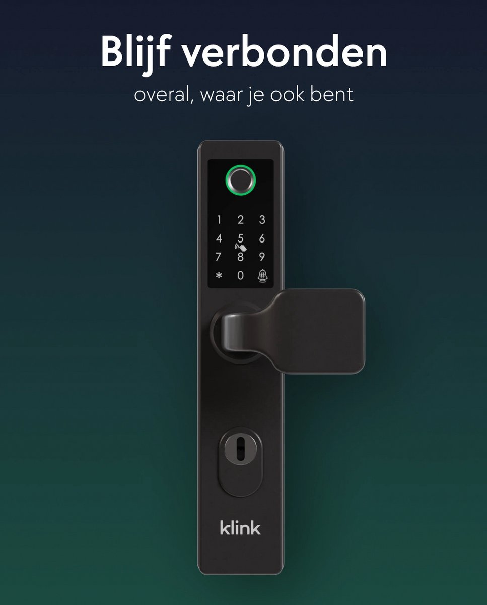 Klink Smart One Slim Deurslot Zwart