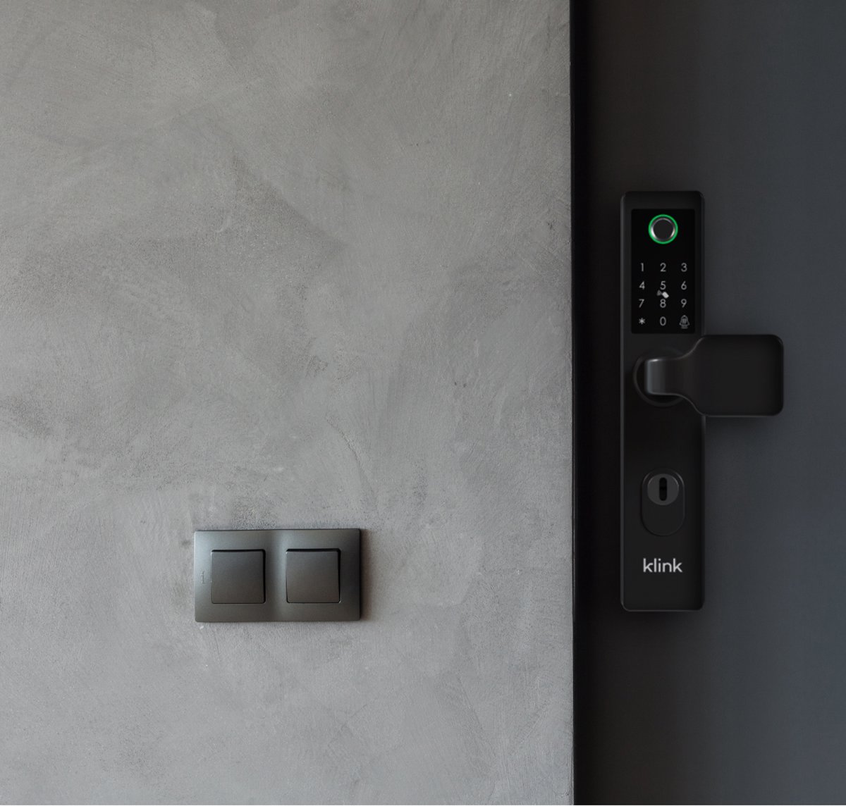 Klink Smart One Slim Deurslot Zwart