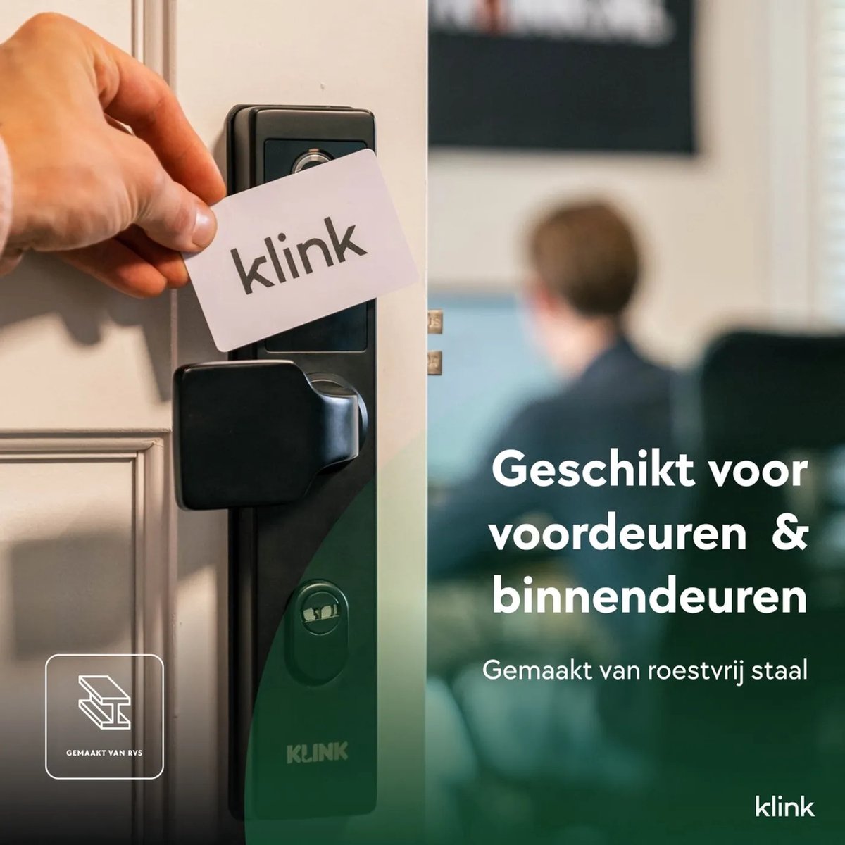 Klink Smart One Slim Deurslot Zwart