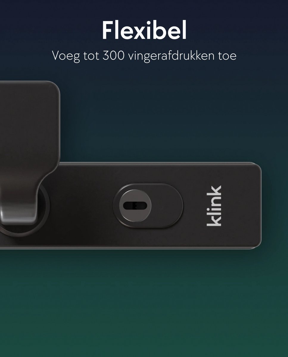 Klink Smart One Slim Deurslot Zwart
