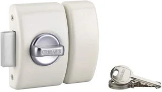Knopslot cilinder 40 mm Wit