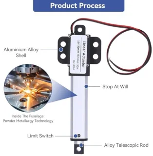 Lineaire actuator 50 mm 12V DC