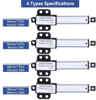 Lineaire actuator 50 mm - 12V DC