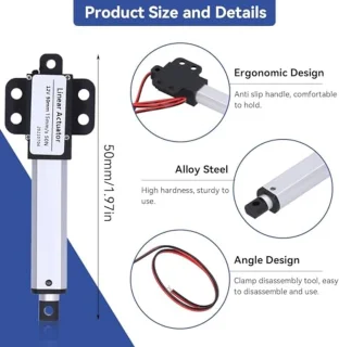 Lineaire actuator 50 mm - 12V DC