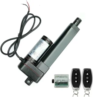 Lineaire actuator elektrische cilinder 300mm slag zilver