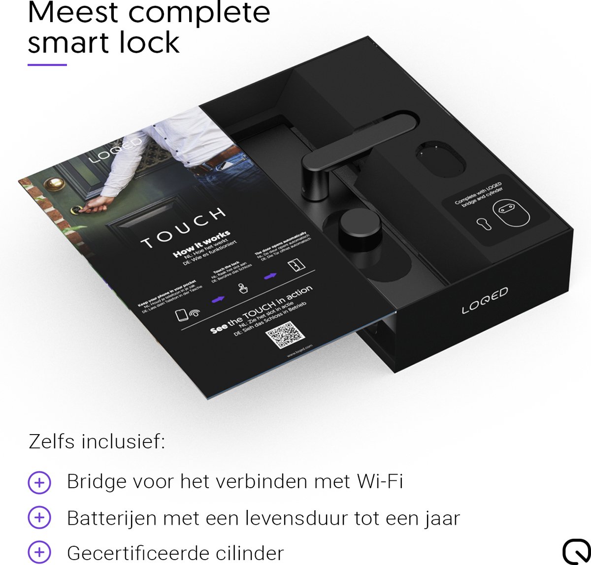 LOQED Touch Smart Lock Zwart