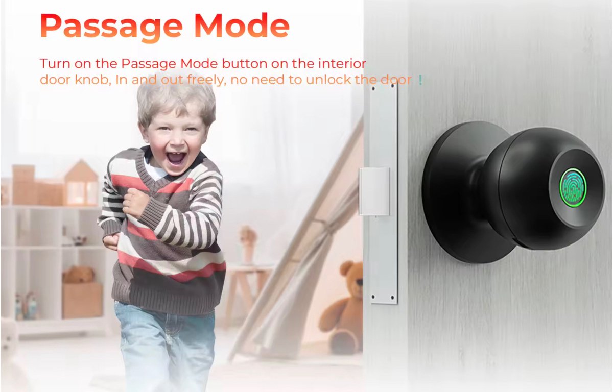 Lordani Vingerafdruk Slimme Deurslot Zwart Smart Lock