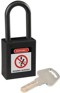 LOTO hangslot kunststof beugel zwart