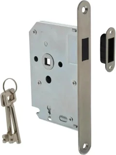 Magneetslot RVS klavierslot deur, hart-op-hart 56 mm, natuurlijk