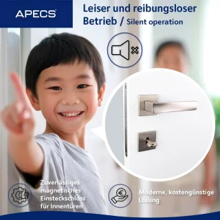 Magnetisch insteekslot voor binnendeuren