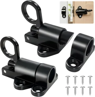 Metalen Deurslot Zwart - 10 x 8,5 x 3,6 cm