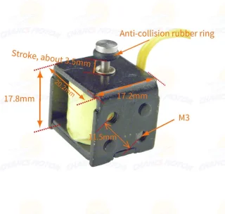Micro Linear Solenoid Elektromagneet 3,5 mm - 2 stuks