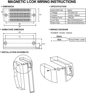 Mini Elektromagnetisch Deurslot