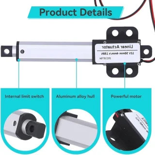 Mini lineaire actuator 50 mm 12V