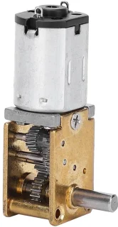 Mini reductiemotor dc motor wormwiel 6v 70rpm zilver