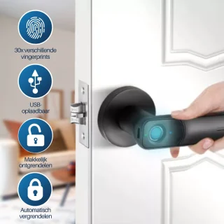 MOWA Smart Lock Deurklink Vingerafdruk