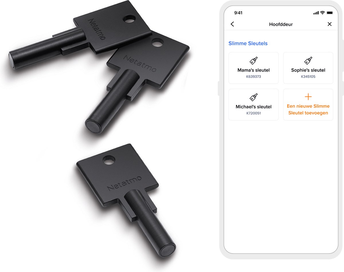 Netatmo Elektrisch Deurslot Silver - 3 NFC Sleutels