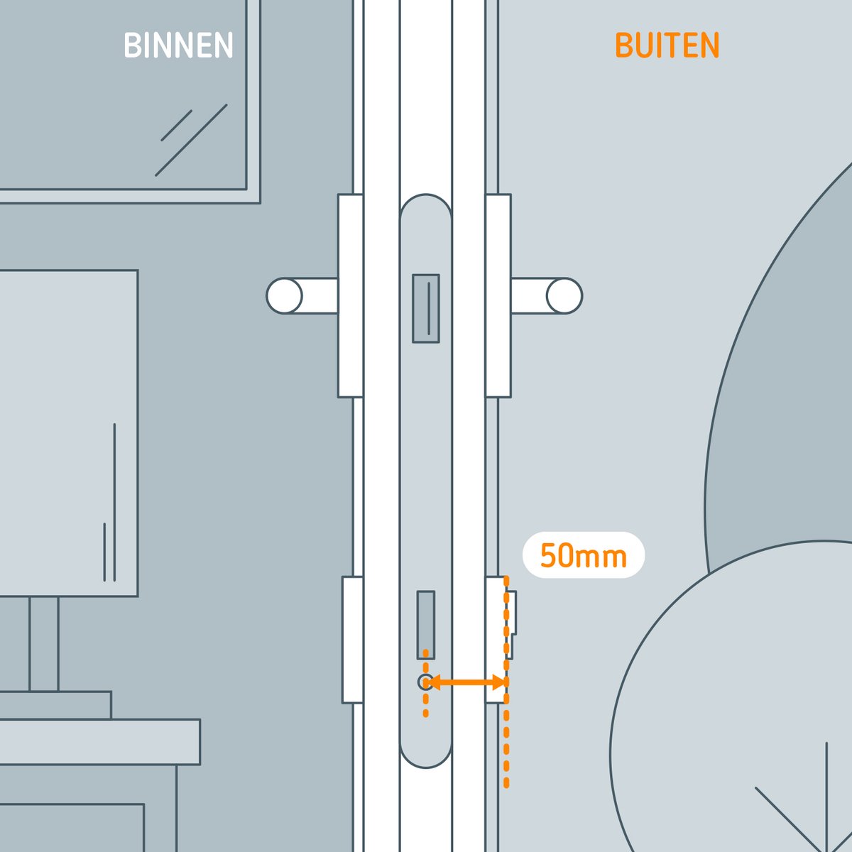Netatmo Extension Kit 50 mm Slim deurslot Silver