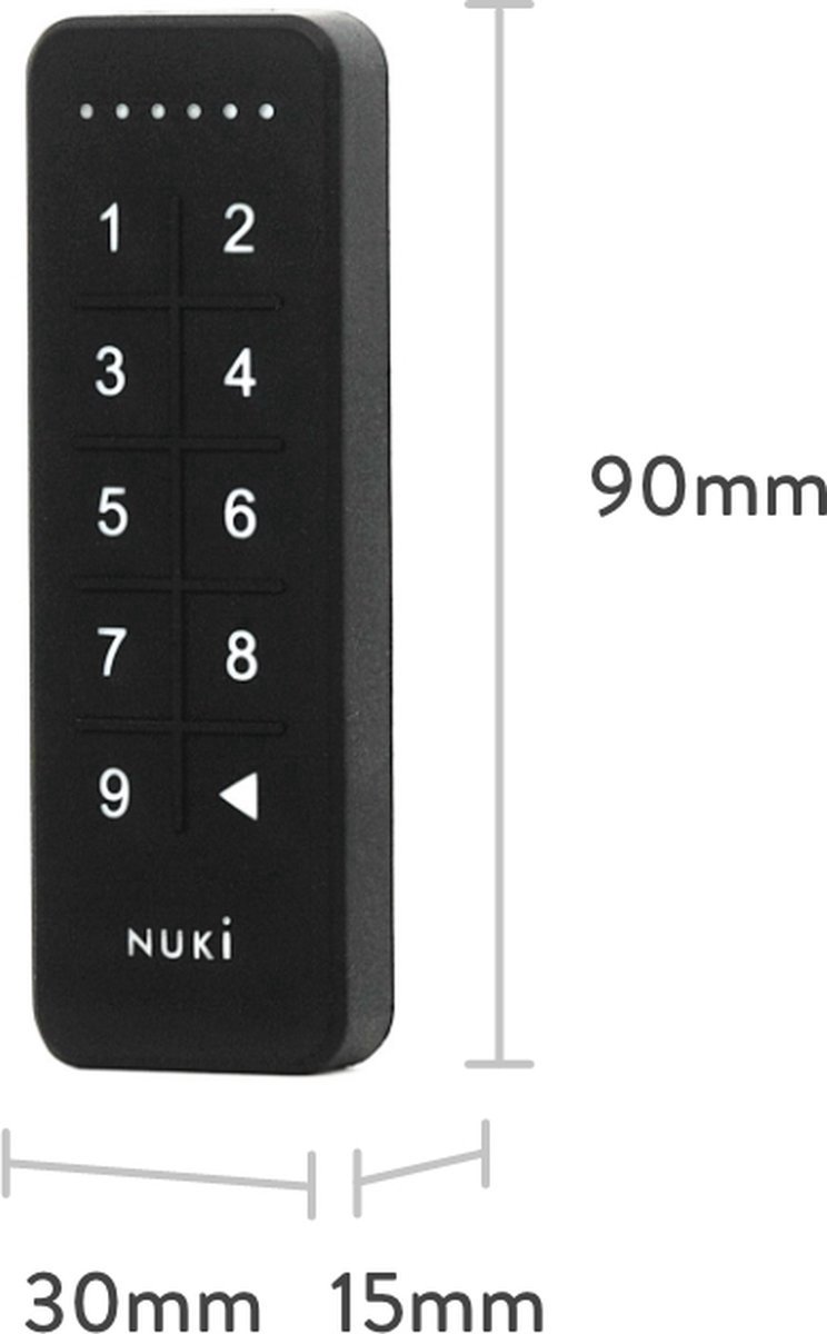 Nuki Keypad Zwart – Slimme Deuropener voor Smart Lock