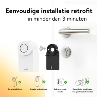 Nuki Smart Lock Go Slim Deurslot Wit