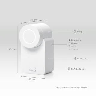 Nuki Smart Lock Go Slim Deurslot Wit