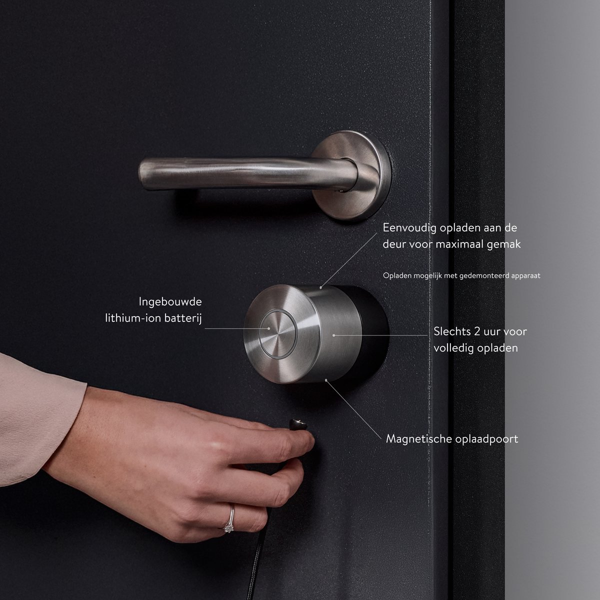 Nuki Smart Lock Pro Slim Deurslot RVS Zwart & Wit