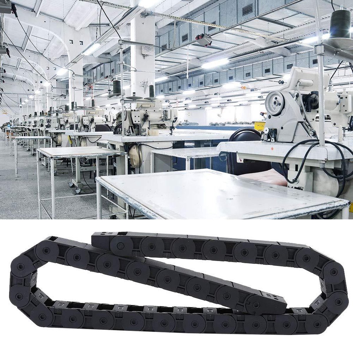 Nylon Kabelsleeve 18x25mm Zwart 1M voor 3D-printer CNC