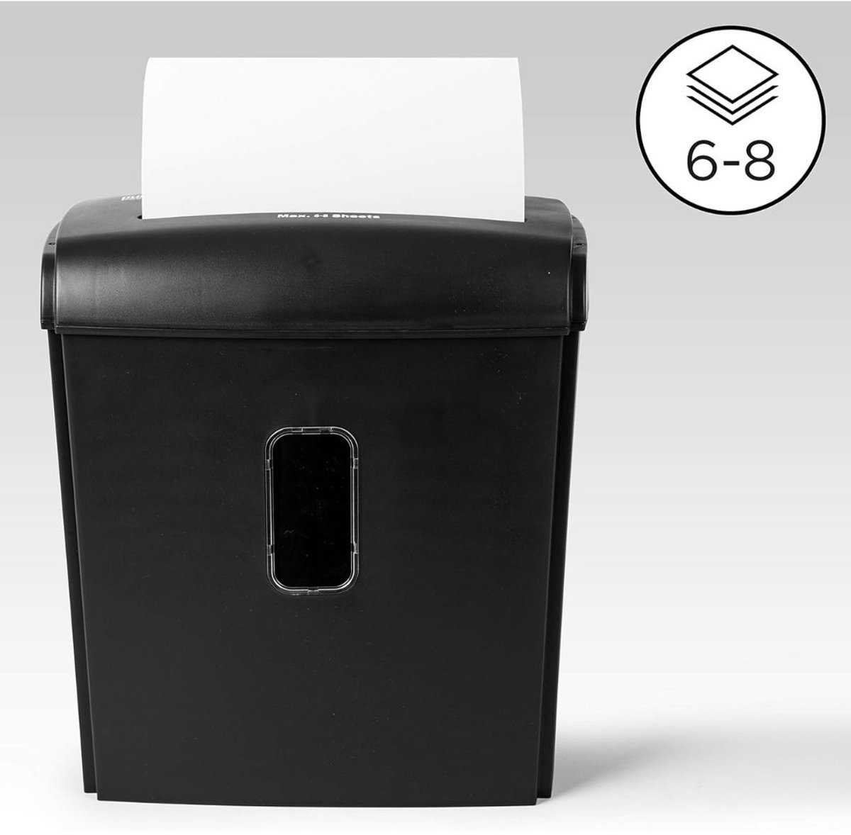 Papierversnipperaar zwart voor huis en kantoor