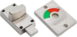 Privacyslot Indicatorbout Grendel 6,5 cm Zilver