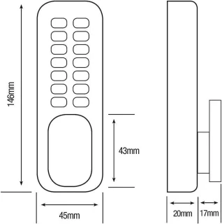 Pushbutton Deurslot Chroom