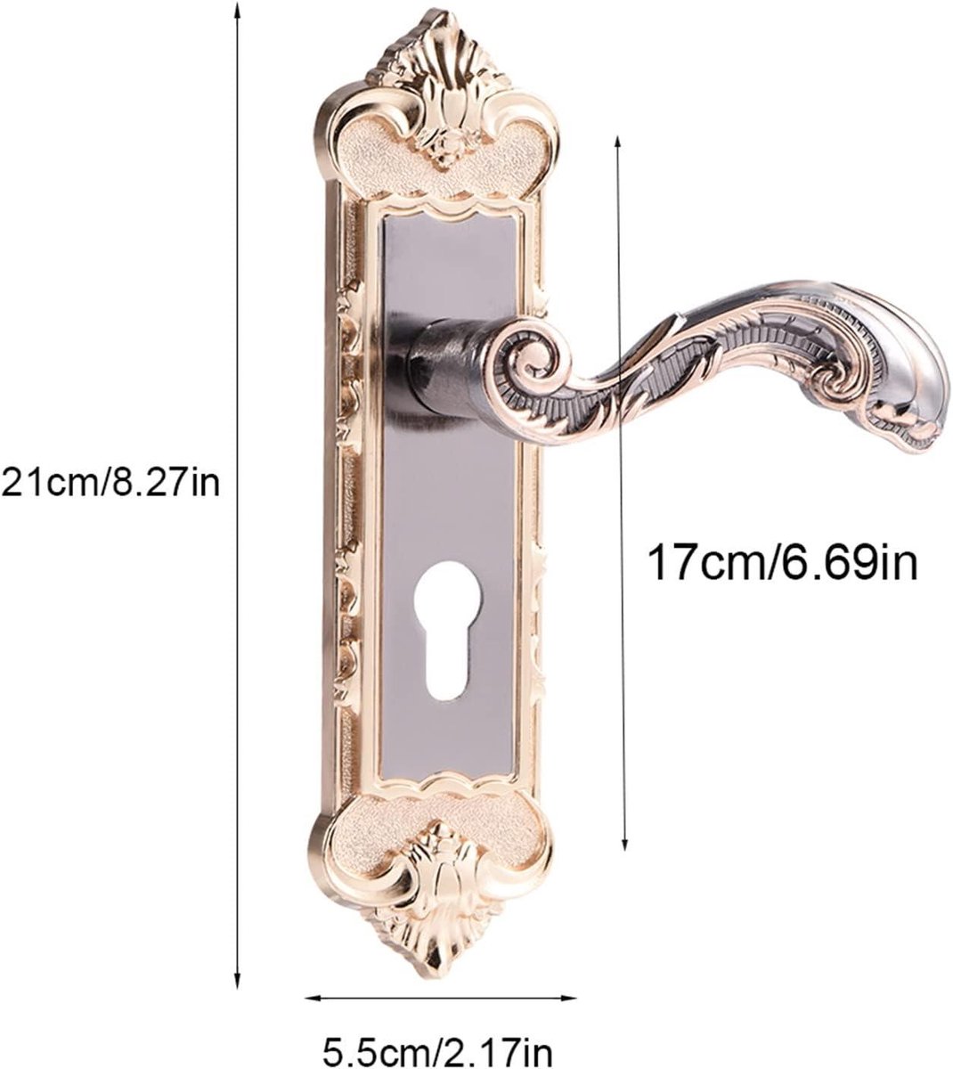 Retro Aluminium Deurslot Vintage - 3 Sleutels