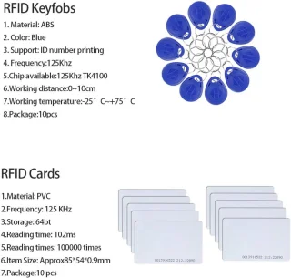 RFID Toegangscontroleset met elektrisch slot en toetsenbord