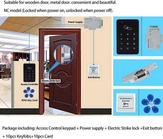 RFID Toegangscontroleset met elektrisch slot en toetsenbord