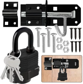 Robuust deurslot en hasp